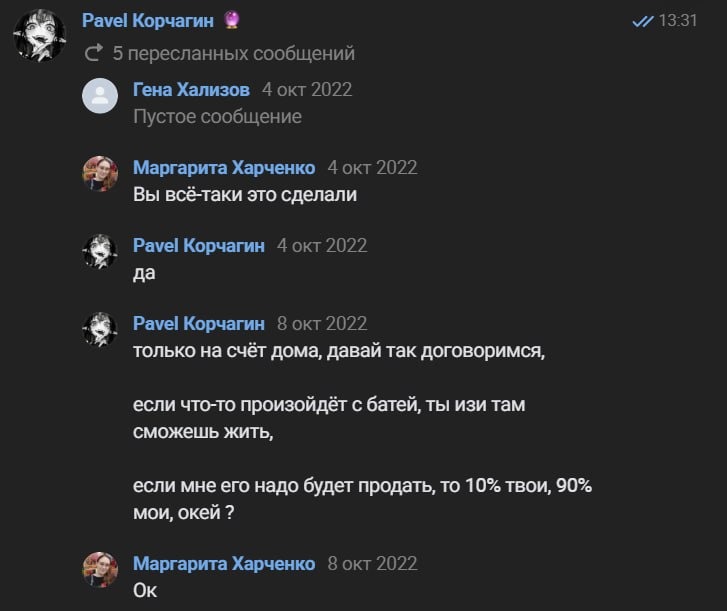 Скриншот чата: вместо фото — пустое сообщение